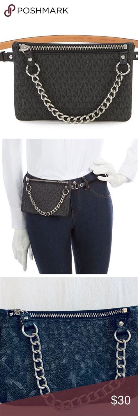 michael michael kors belt bag with pull chain|michael kors belt bag men.